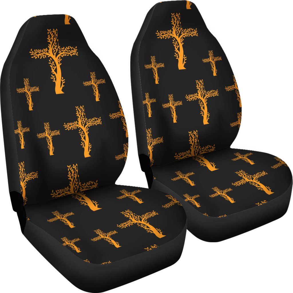 Christian Tree of Life Cross Design Universal Fit Car Seat Covers