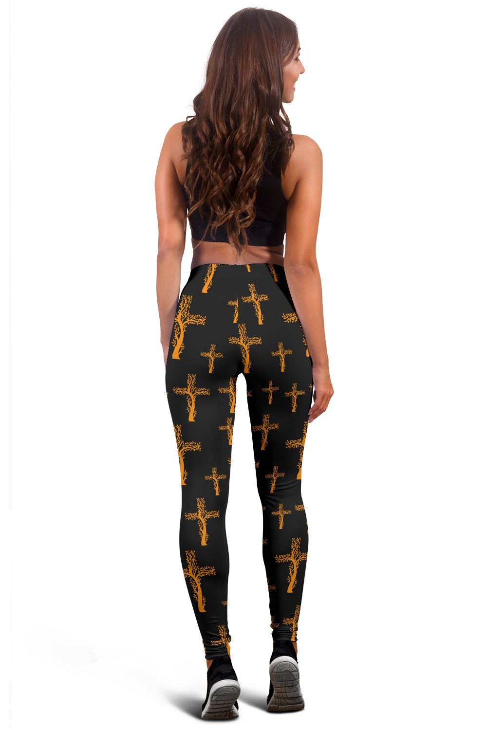 Christian Tree of Life Cross Design Women Leggings