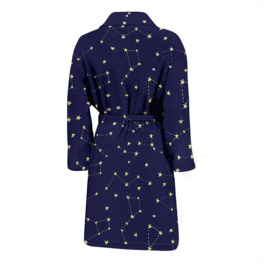 Constellation Pattern Print Design 02 Men Bathrobe-JORJUNE.COM