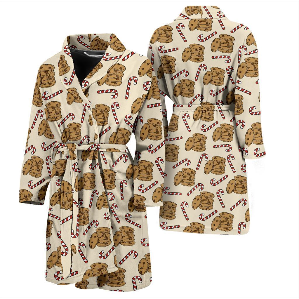 Cookie Pattern Print Design 04 Men Bathrobe-JORJUNE.COM