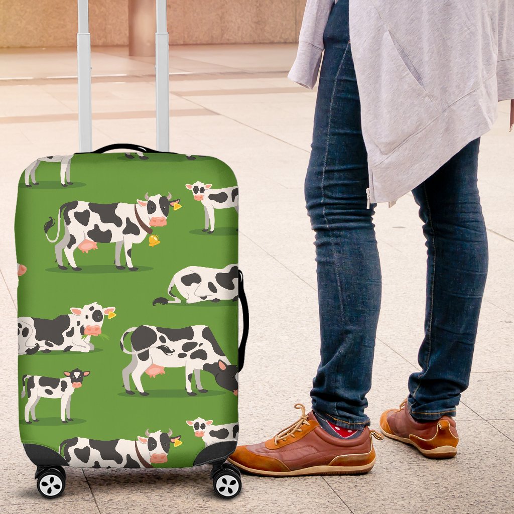 Cow Happy Print Pattern Luggage Cover Protector