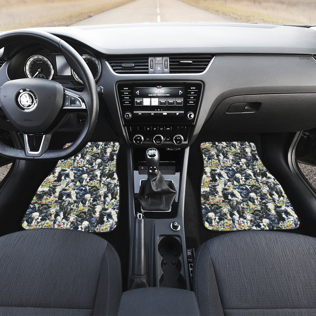 Cow Watercolor Print Pattern Car Floor Mats