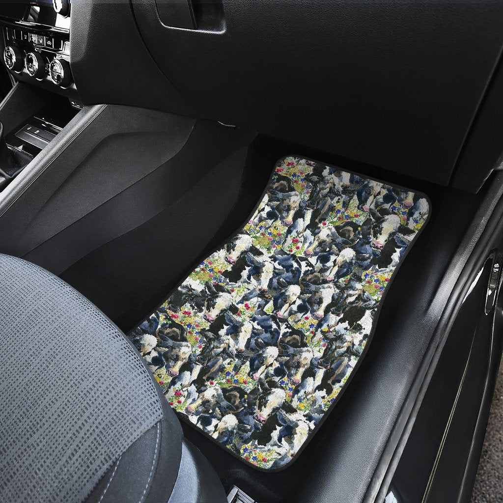 Cow Watercolor Print Pattern Car Floor Mats