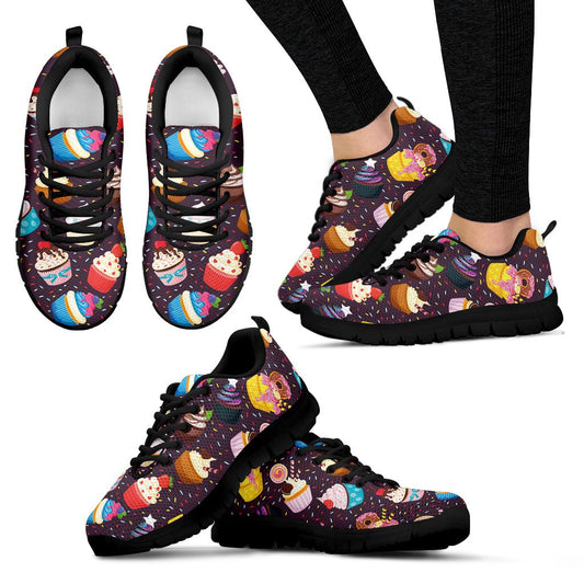 Cupcakes Party Print Pattern Women Sneakers Shoes