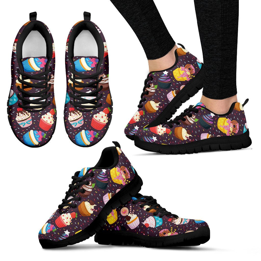 Cupcakes Party Print Pattern Women Sneakers Shoes