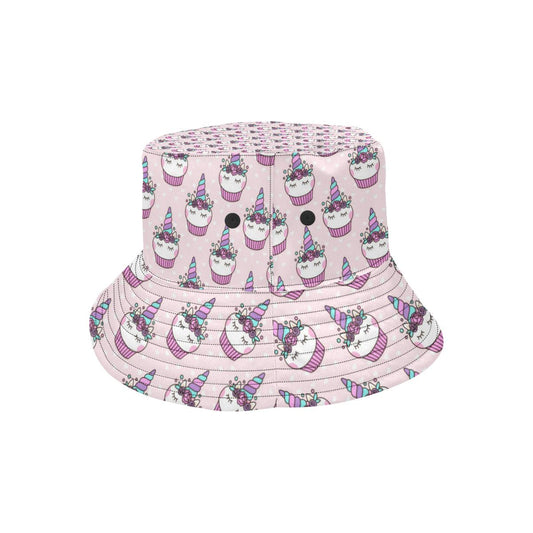 Cupcakes Unicorn Print Pattern Unisex Bucket Hat