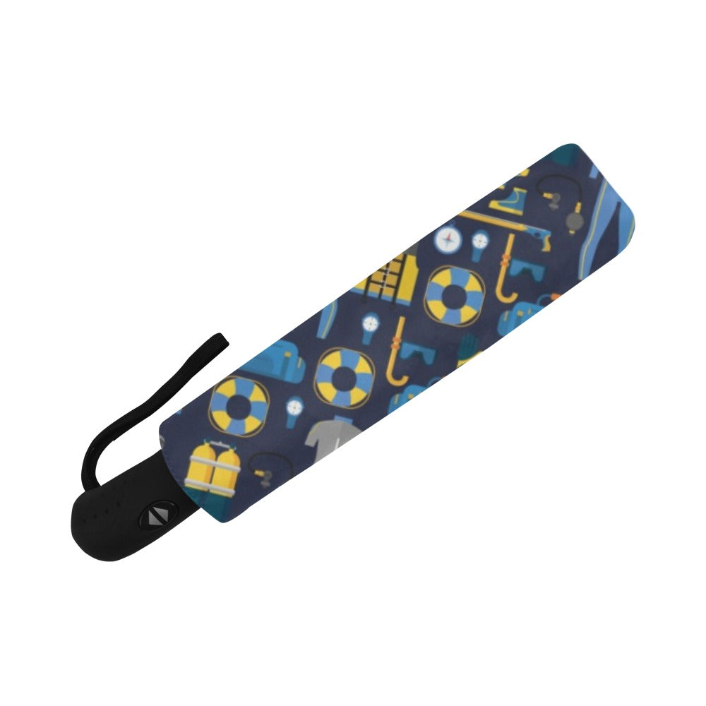 Scuba Equipment Print Design LKS305 Anti-UV Automatic Umbrella