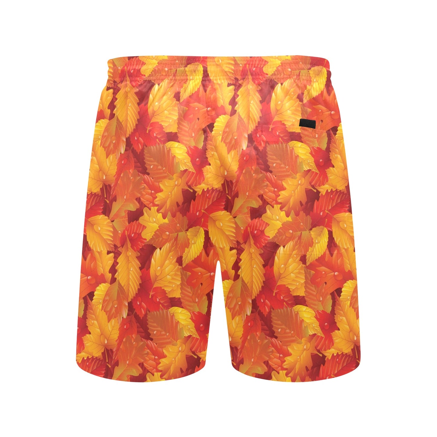 Elm Leave Autum Print Pattern Men's Swim Trunks Beach Shorts