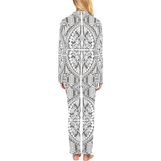 Samoan Style Print Design LKS301 Women's Long Pajama Set