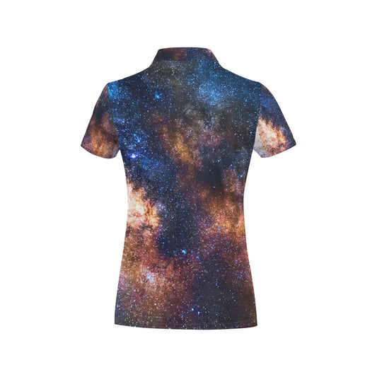 Celestial Milky way Galaxy Women's Polo Shirt