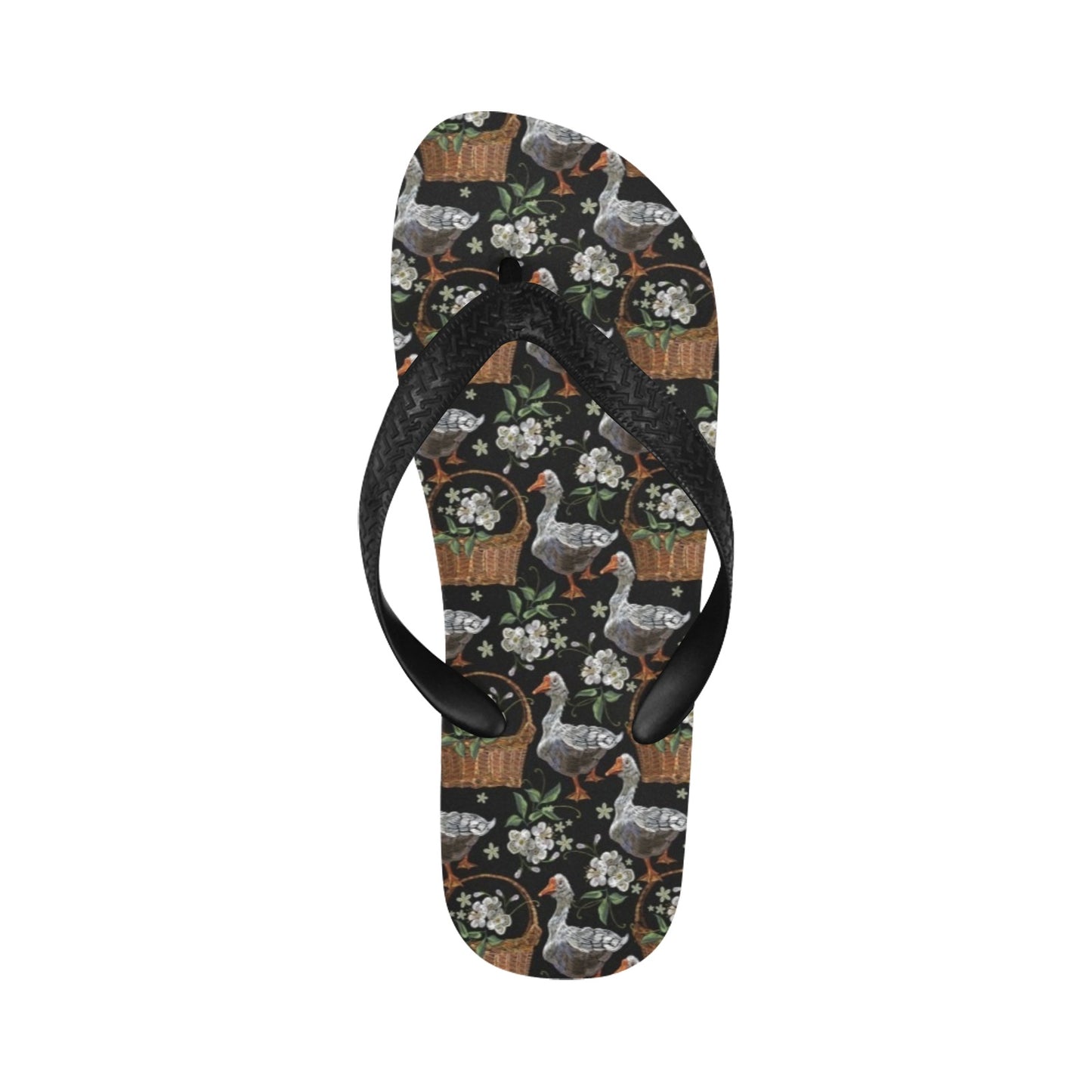 Goose Print Design LKS406 Flip Flops