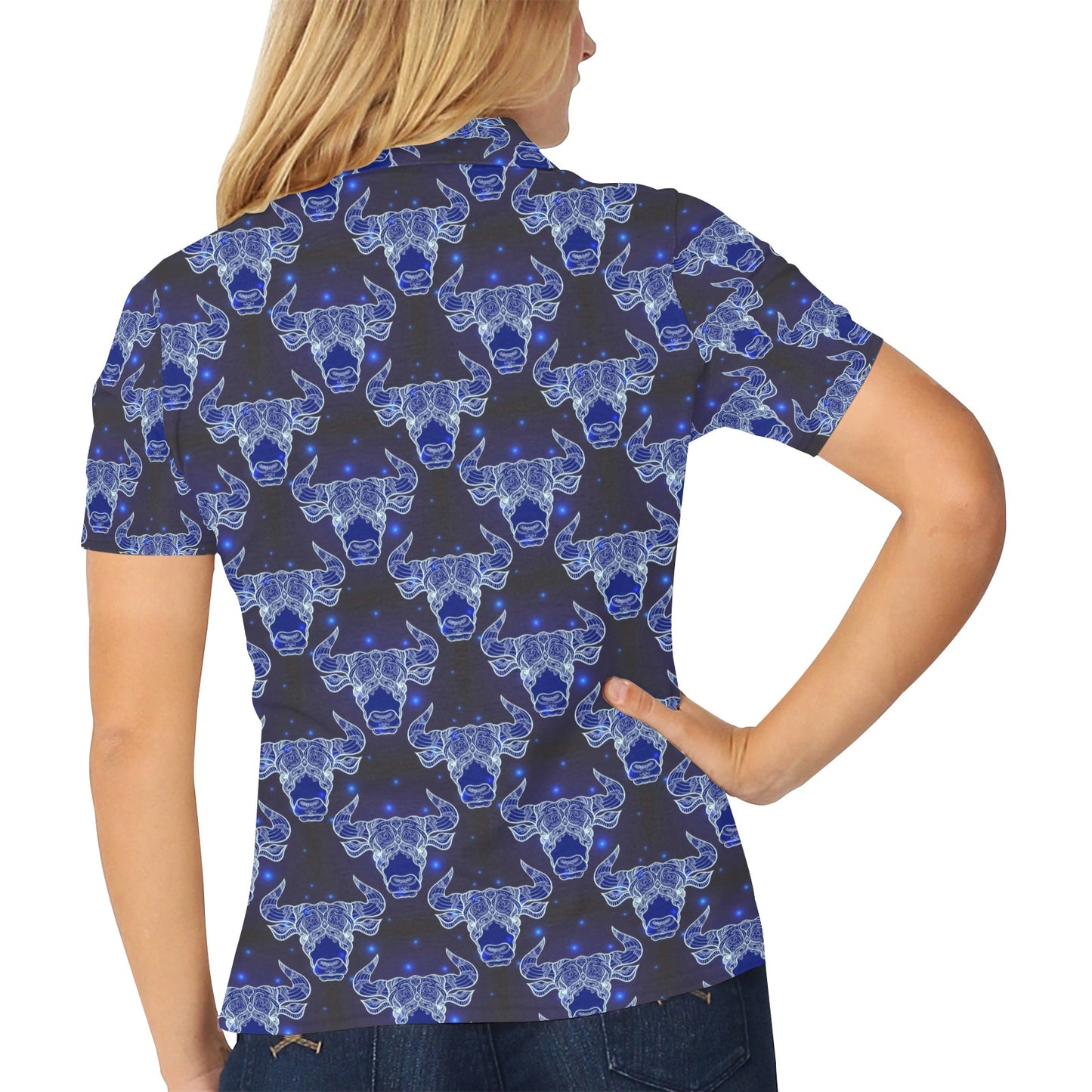 Taurus Print Design LKS302 Women's Polo Shirt