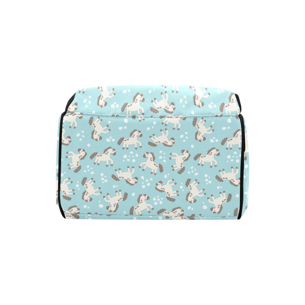 Horse Cute Print Design LKS306 Diaper Bag Backpack