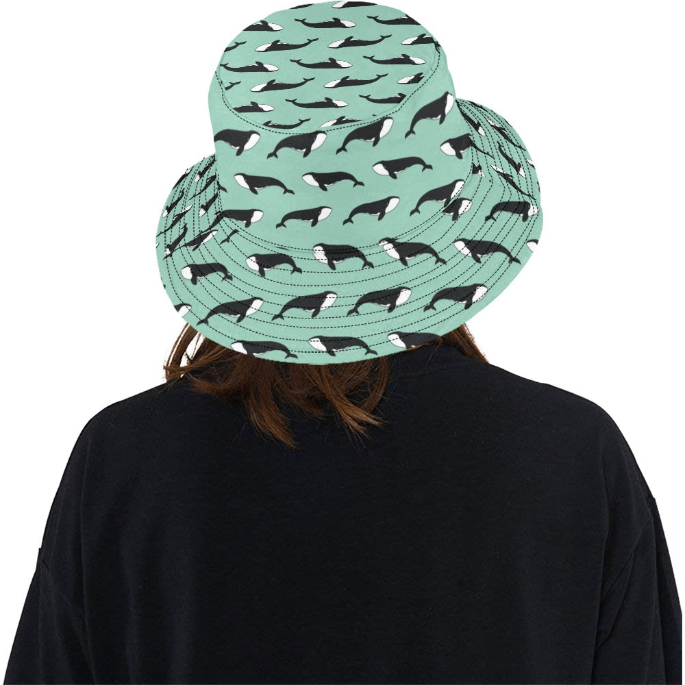 Whale Print Design LKS307 Unisex Bucket Hat