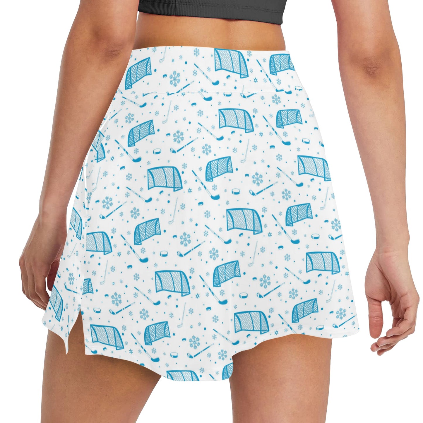 Hockey Print Design LKS303 Women's Golf Skirt with Pocket