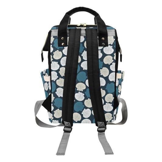 Seashell Print Design LKS3013 Diaper Bag Backpack