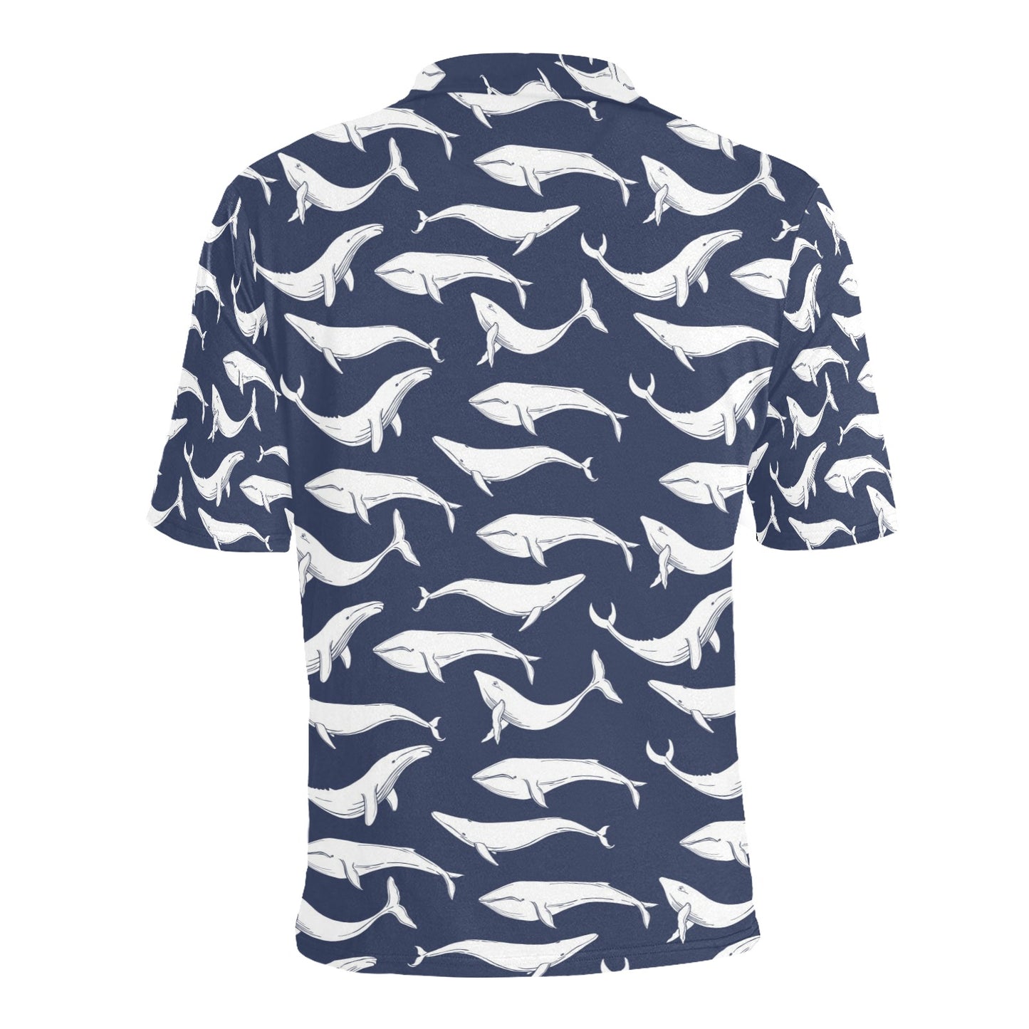 Whale Print Design LKS308 Men Polo Shirt
