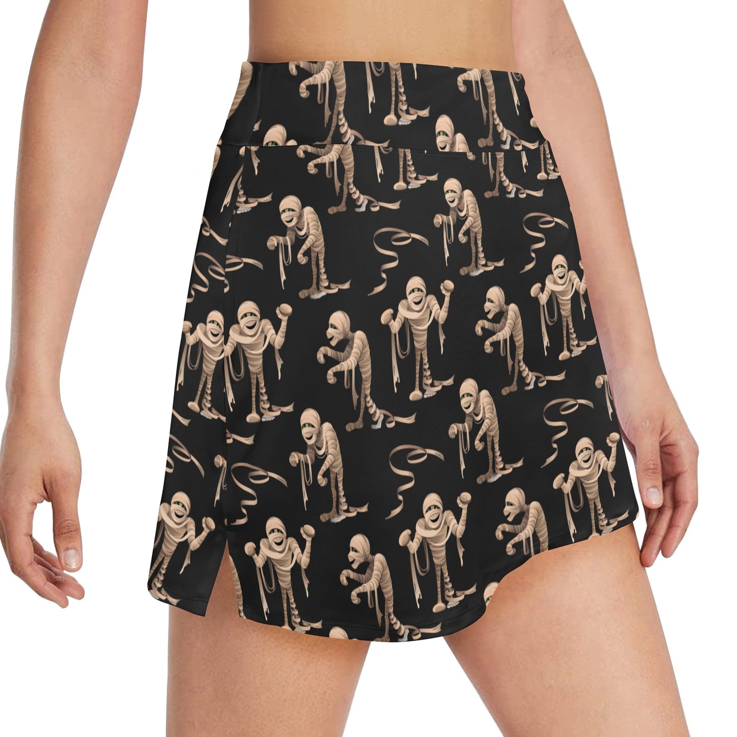 Mummy Print Design LKS302 Women's Golf Skirt with Pocket