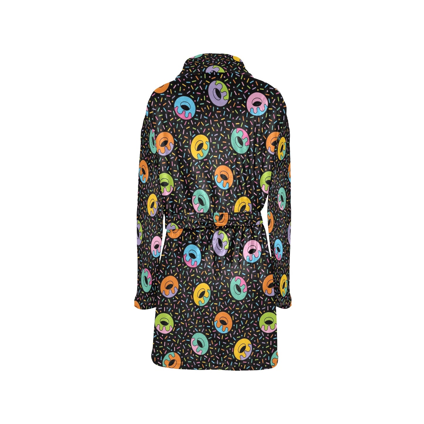 Donut Pattern Print Design DN012 Women's Fleece Robe