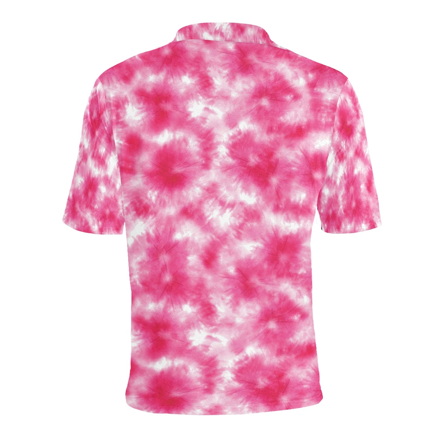 Tie Dye Pink Print Design LKS304 Men Polo Shirt