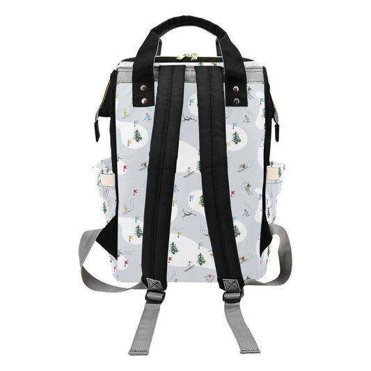 Ski Print Design LKS305 Diaper Bag Backpack