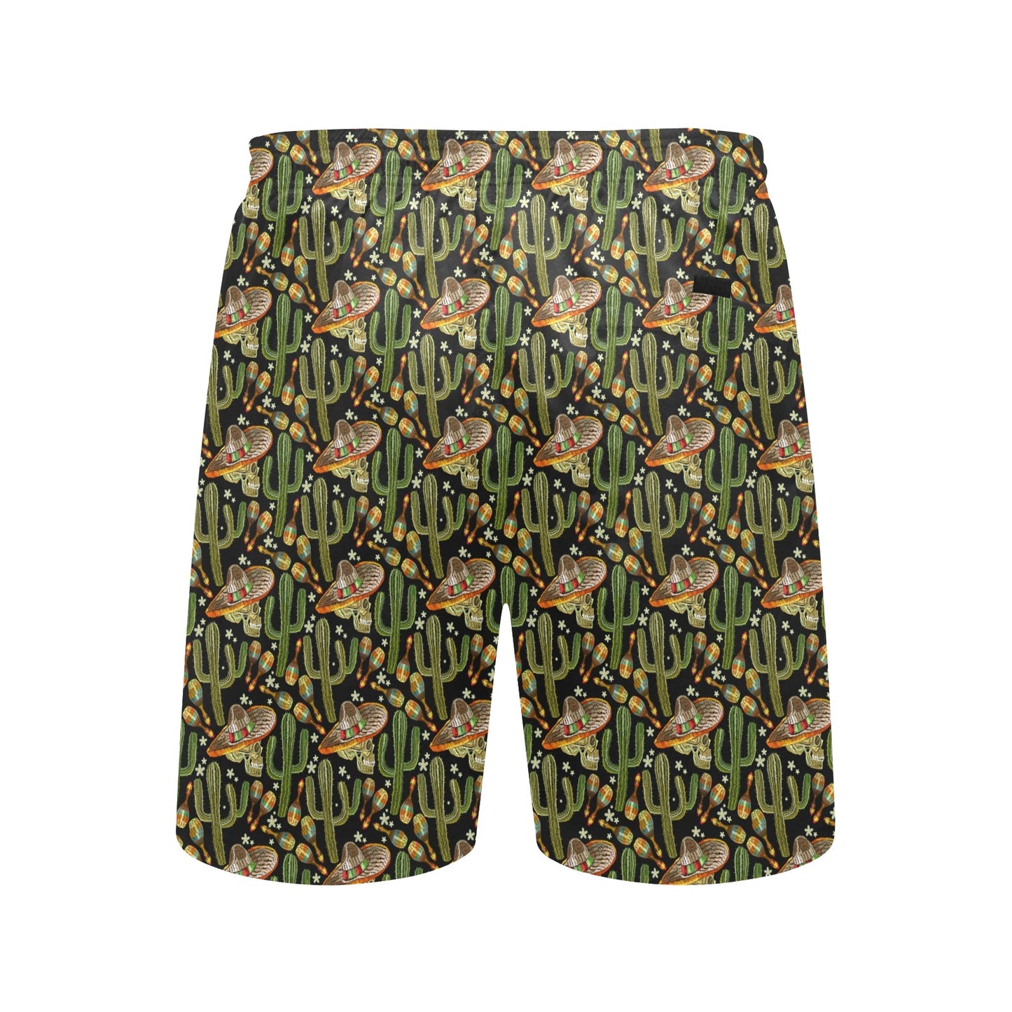 Western Style Print Men's Swim Trunks Beach Shorts