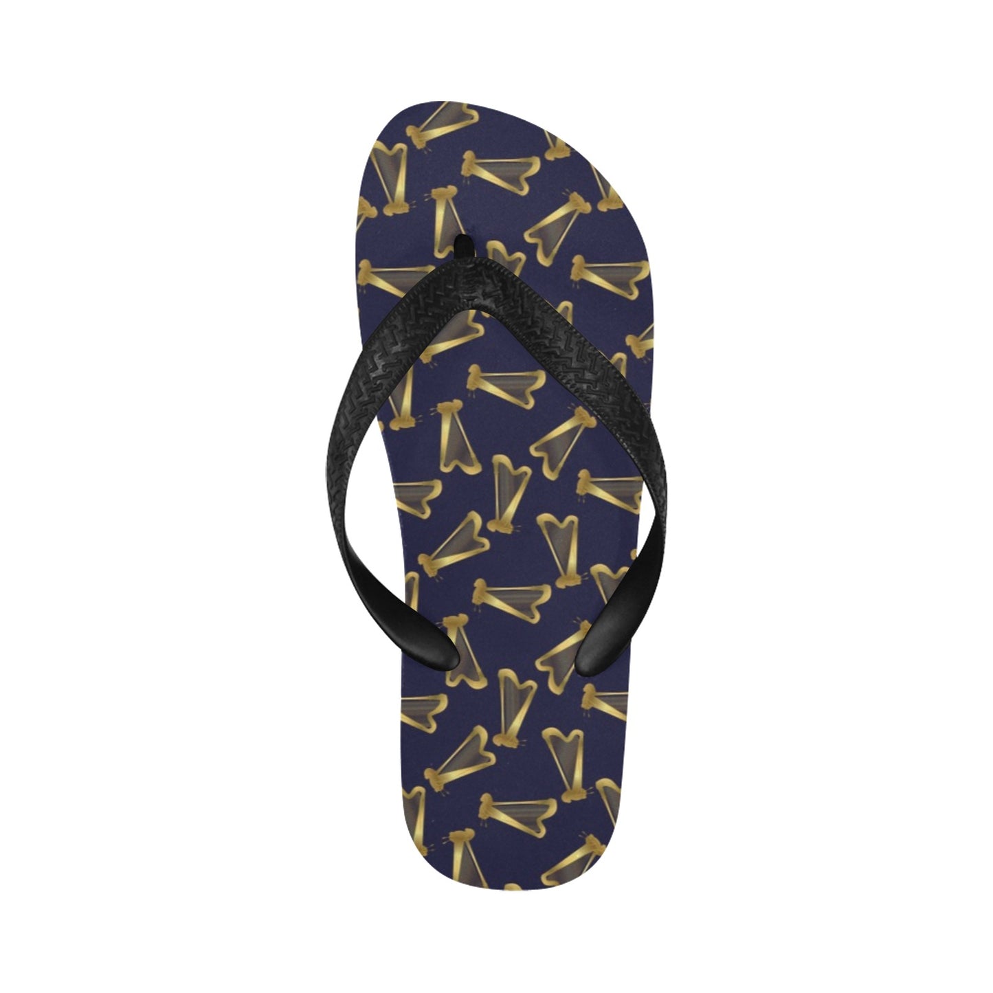 Harp Print Design LKS401 Flip Flops
