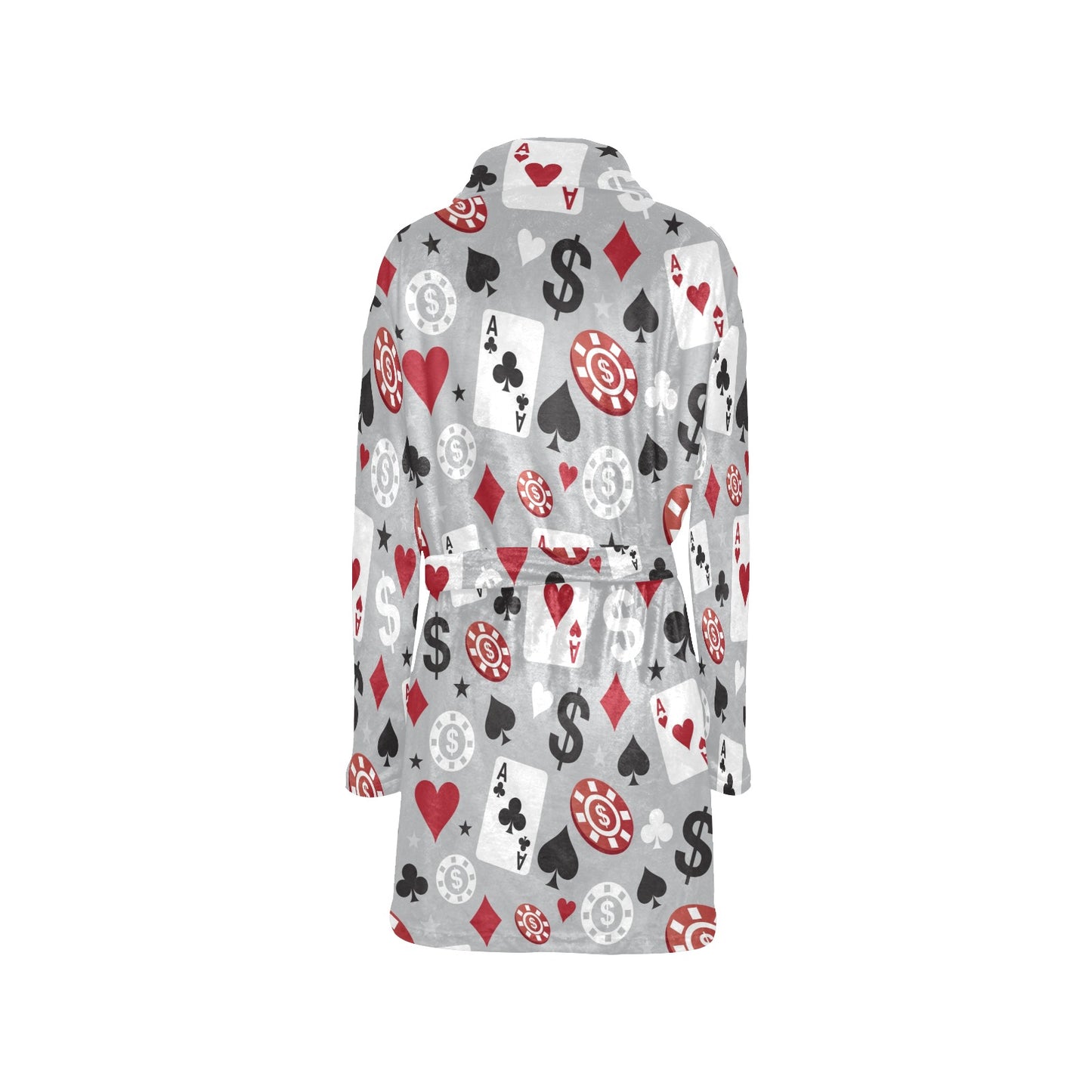 Casino Pattern Print Design 01 Women's Fleece Robe