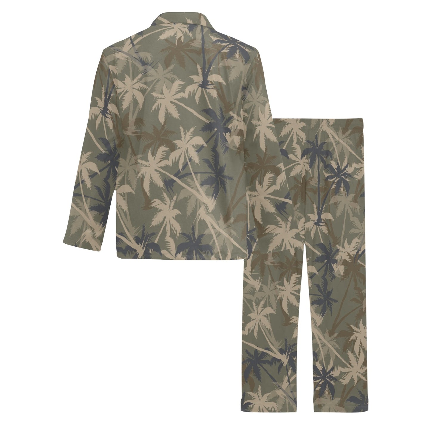 Palm Tree camouflage Men's Long Pajama Set