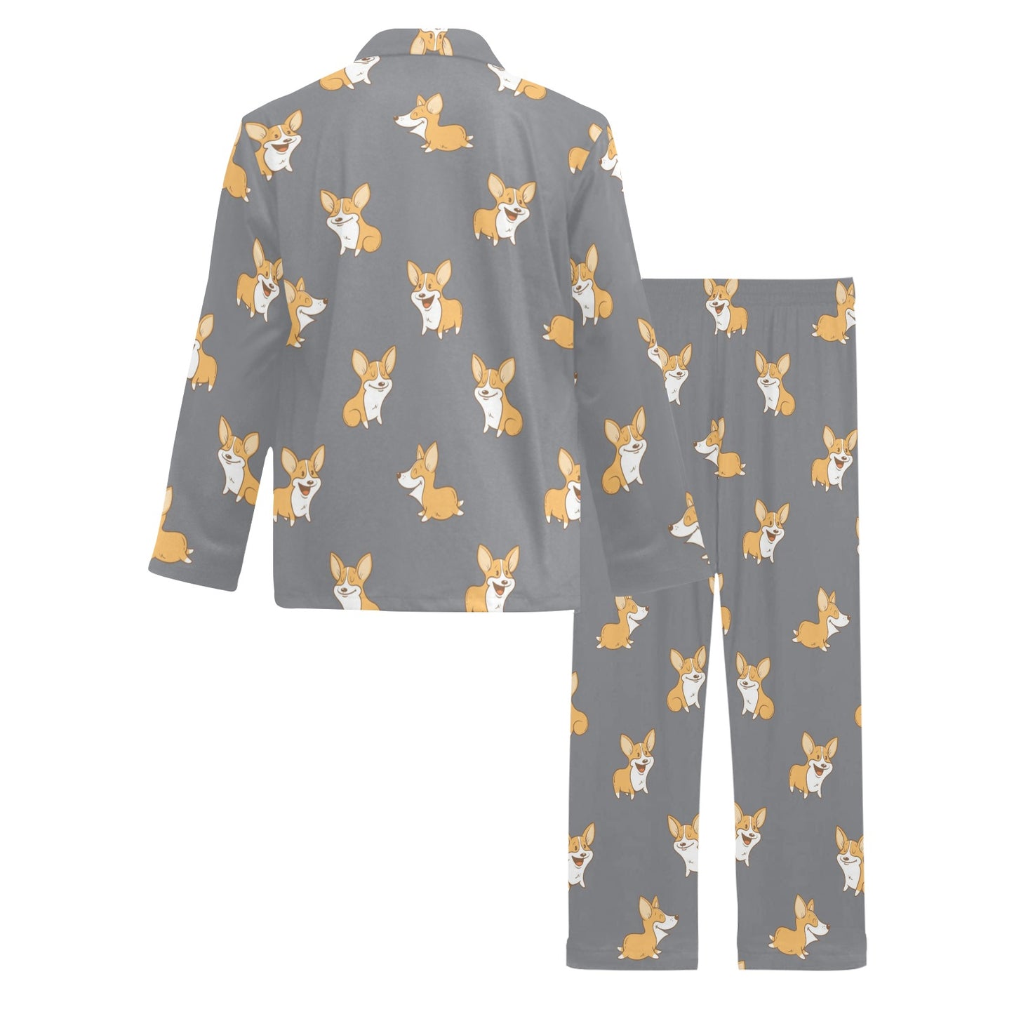 Pembroke Welsh Corgis Pattern Print Design A02 Men's Long Pajama Set