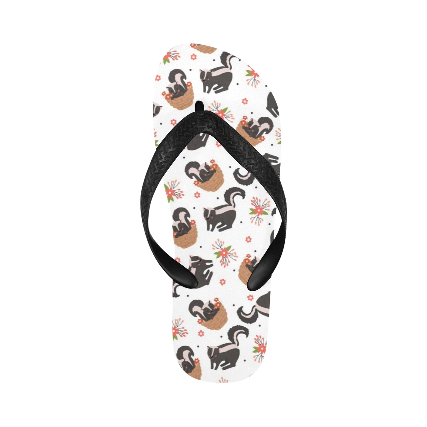 Skunk Print Design LKS304 Flip Flops