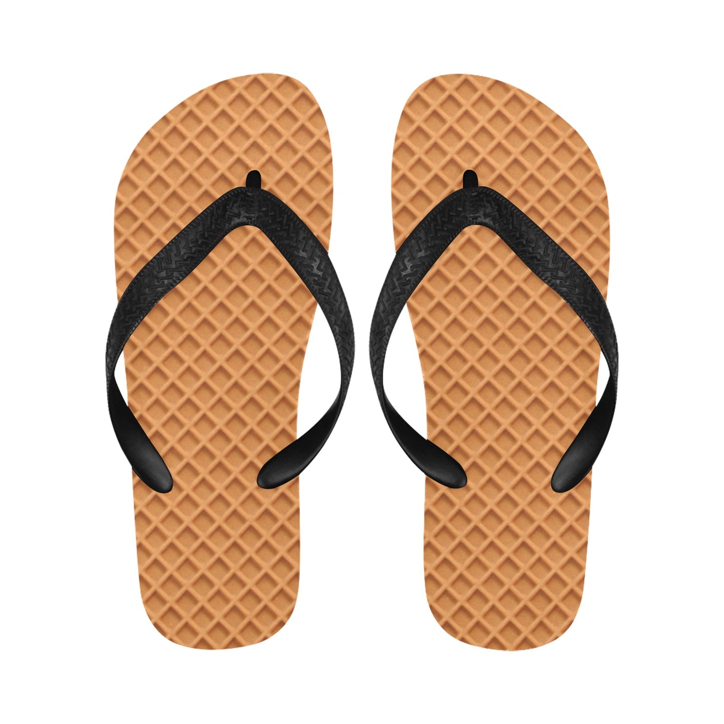 Waffle Texture Print Design LKS301 Flip Flops