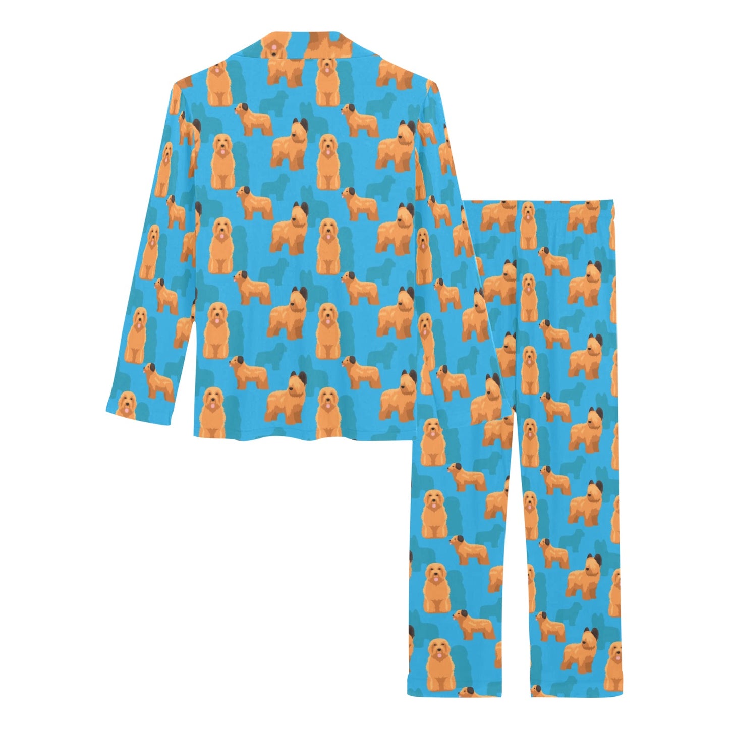Briards Pattern Print Design 01 Women's Long Pajama Set