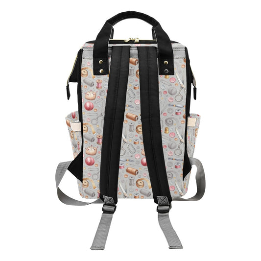 Sewing Equipment Print Design LKS302 Diaper Bag Backpack