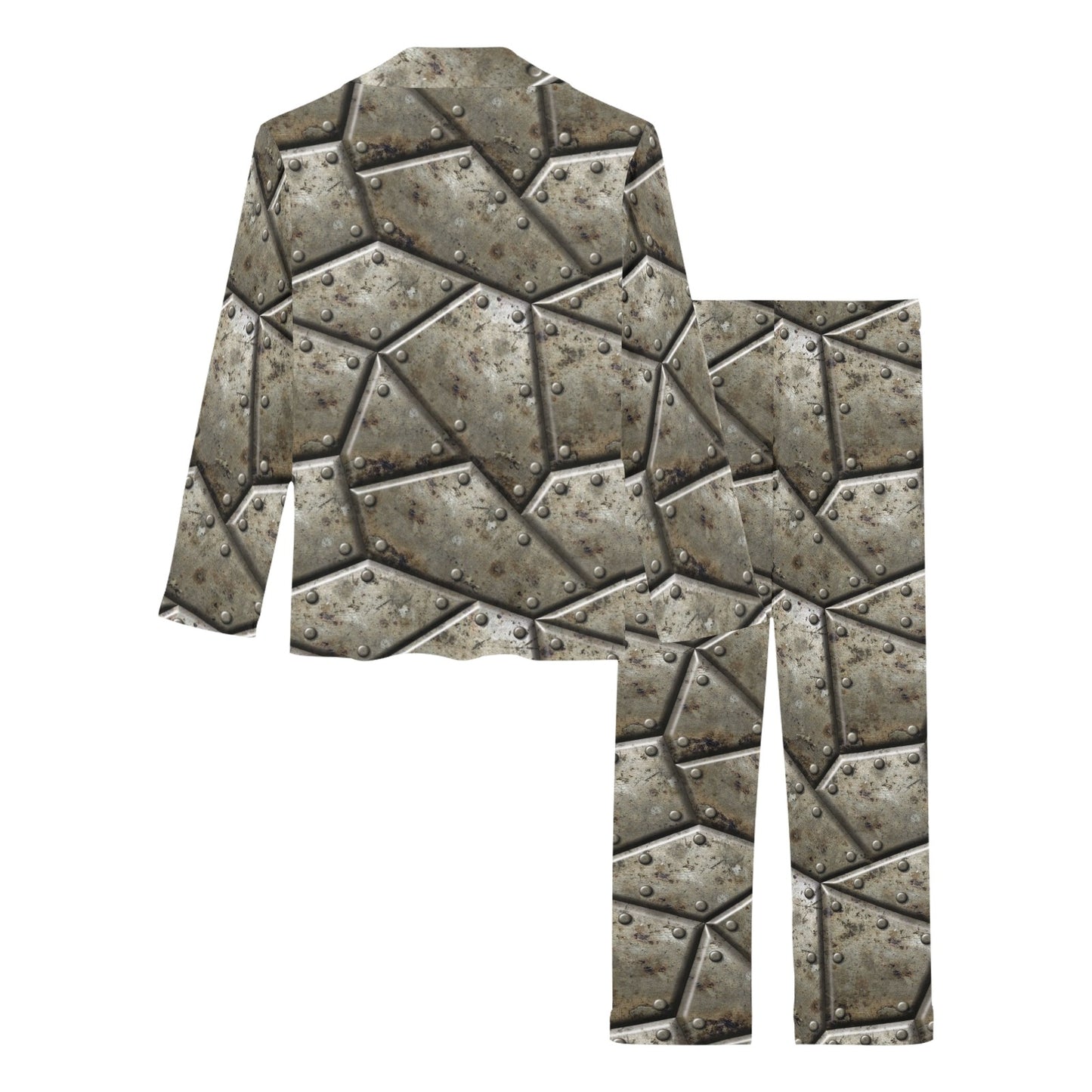 Armor Pattern Print Design 01 Women's Long Pajama Set