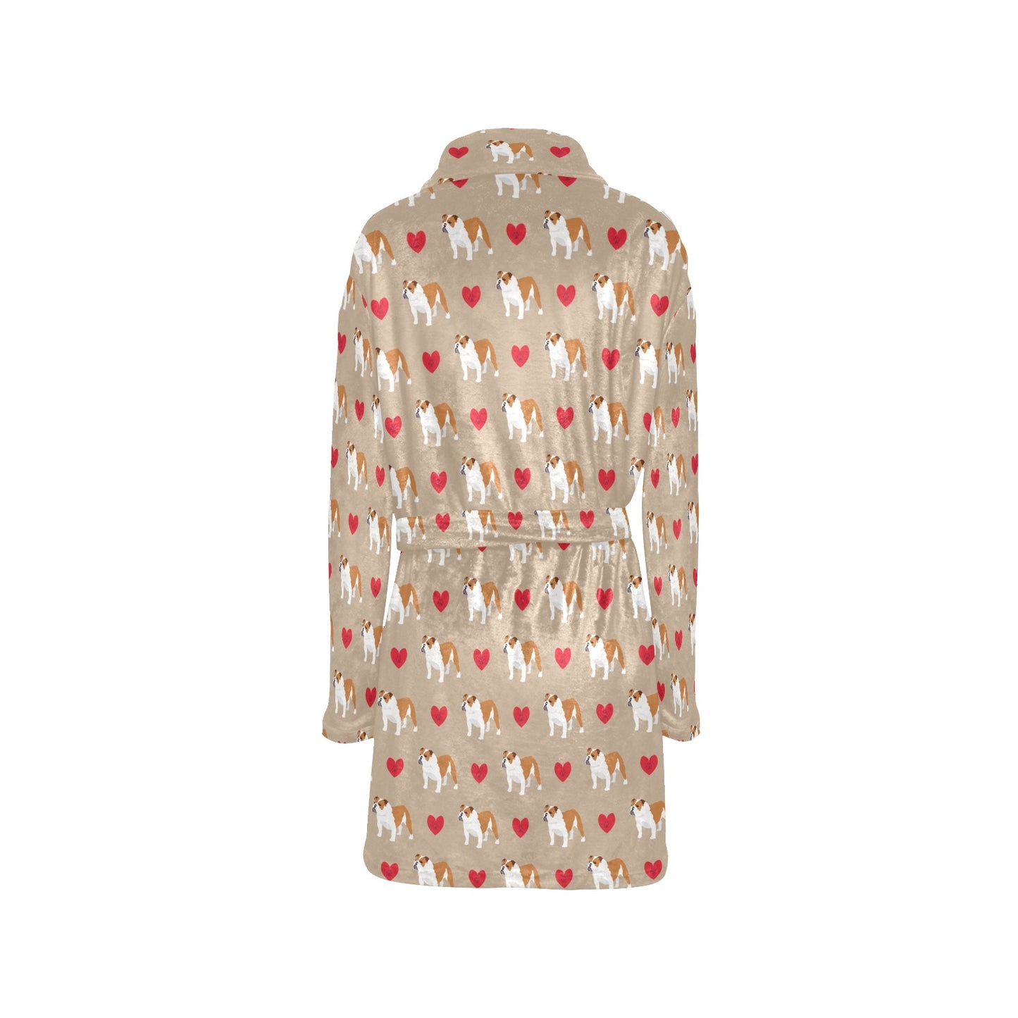 Bulldogs Pattern Print Design 02 Women's Fleece Robe