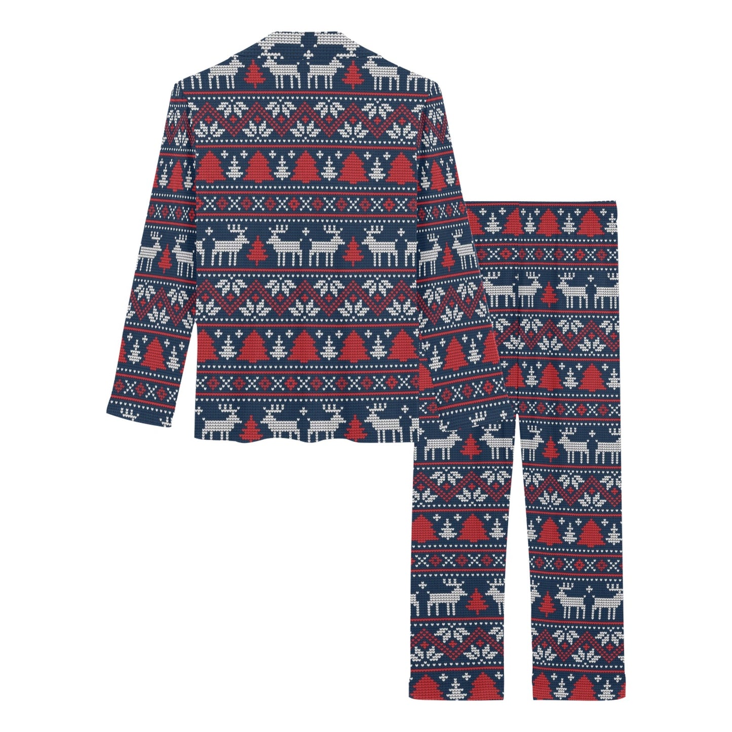 Reindeer Print Design LKS405 Women's Long Pajama Set