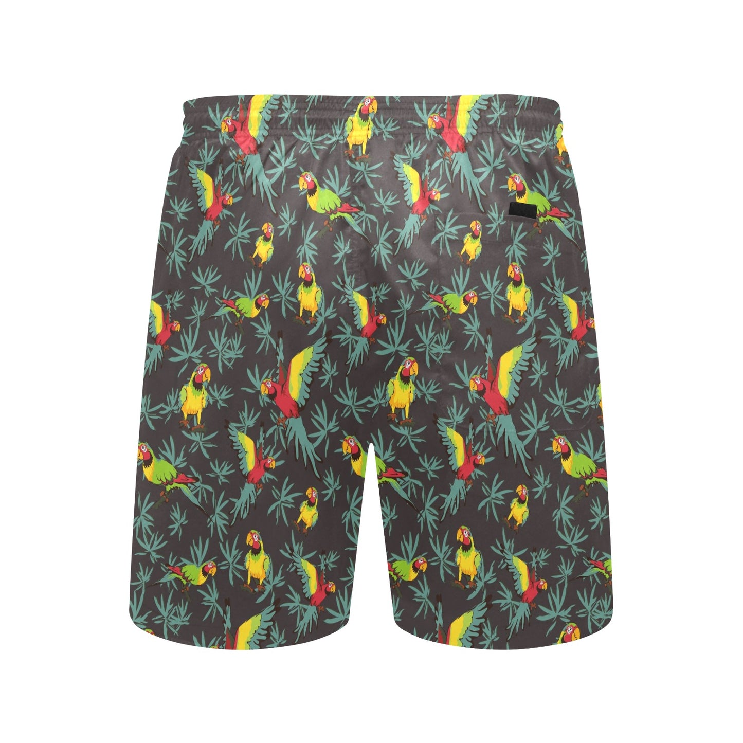 Parrot Themed Print Men's Swim Trunks Beach Shorts