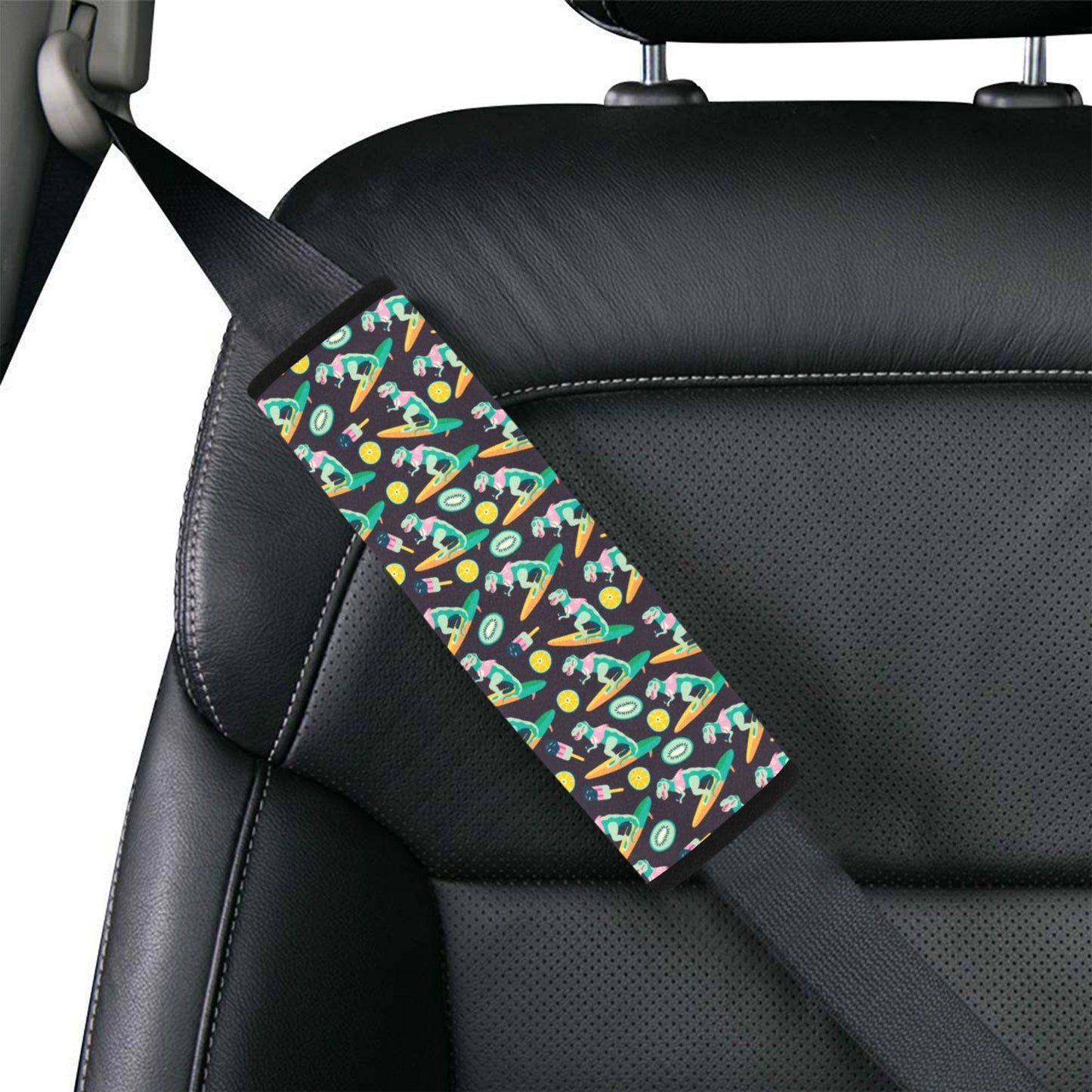 Surfboard T Rex Print Design LKS301 Car Seat Belt Cover