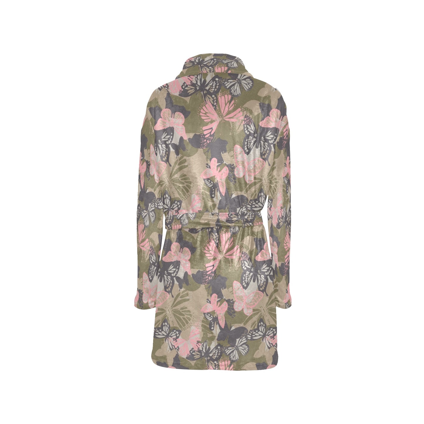 Butterfly camouflage Women's Fleece Robe