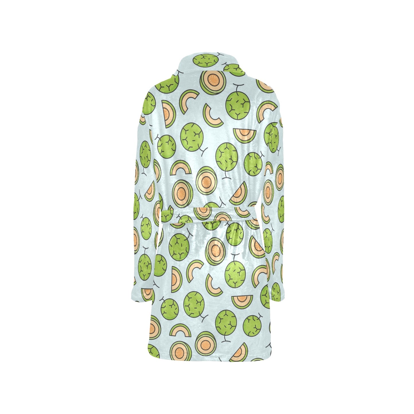 Cantaloupe Pattern Print Design 02 Women's Fleece Robe