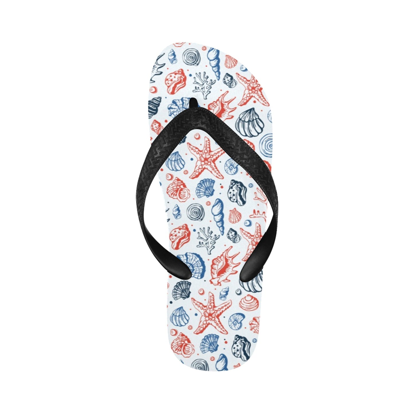 Seashell Print Design LKS307 Flip Flops