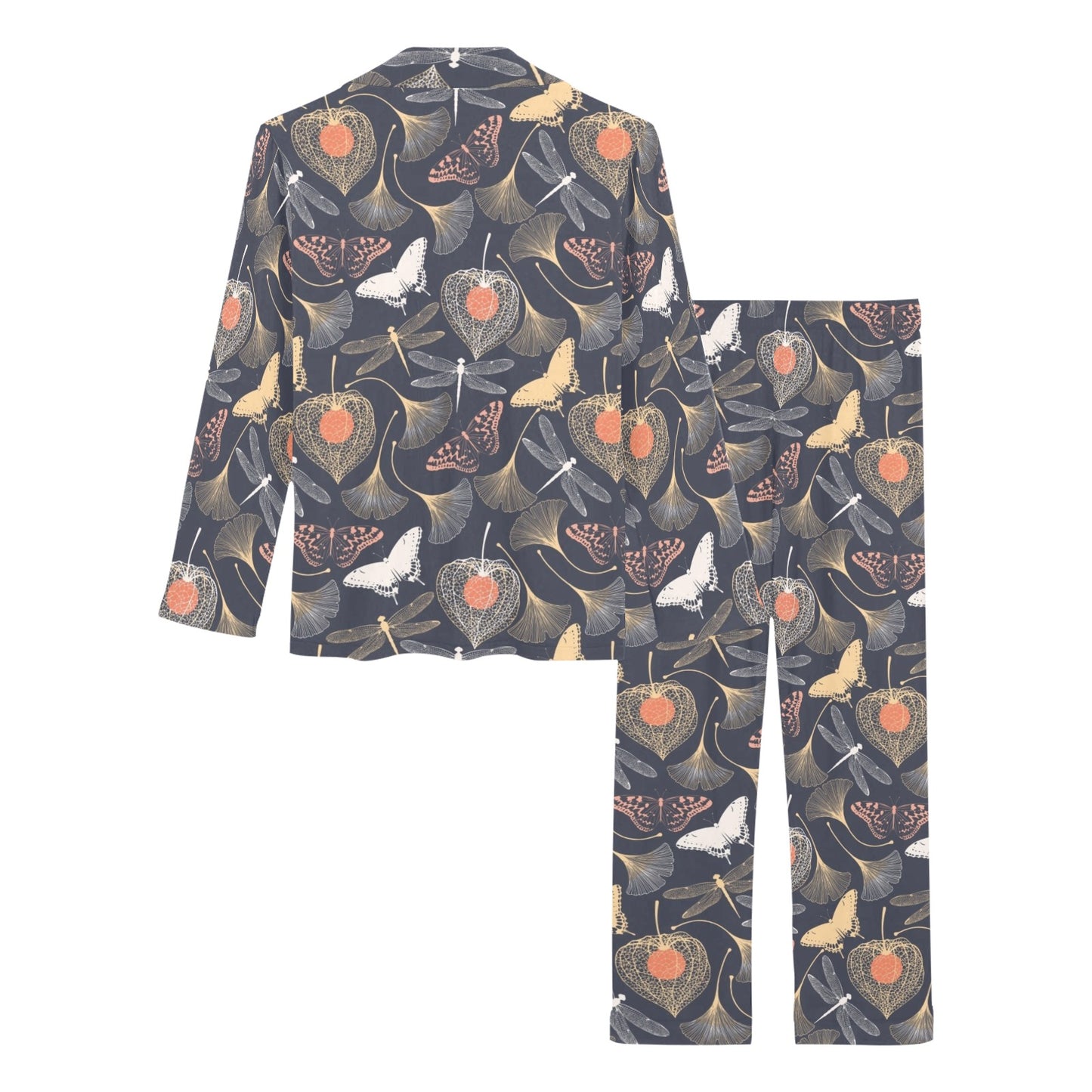 Dragonfly Print Design LKS404 Women's Long Pajama Set