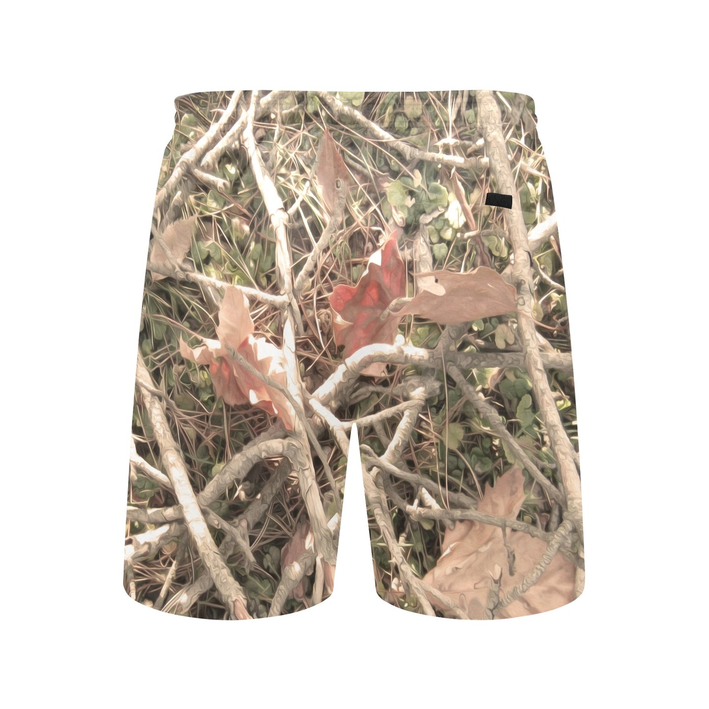 Camouflage Realistic Tree Authumn Print Men's Swim Trunks Beach Shorts