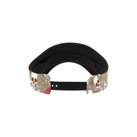 Skull Bone Rose Print Design LKS303 Unisex Sun Visor