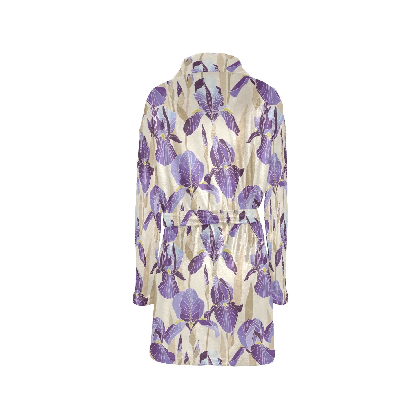 Iris Pattern Print Design IR02 Women's Fleece Robe