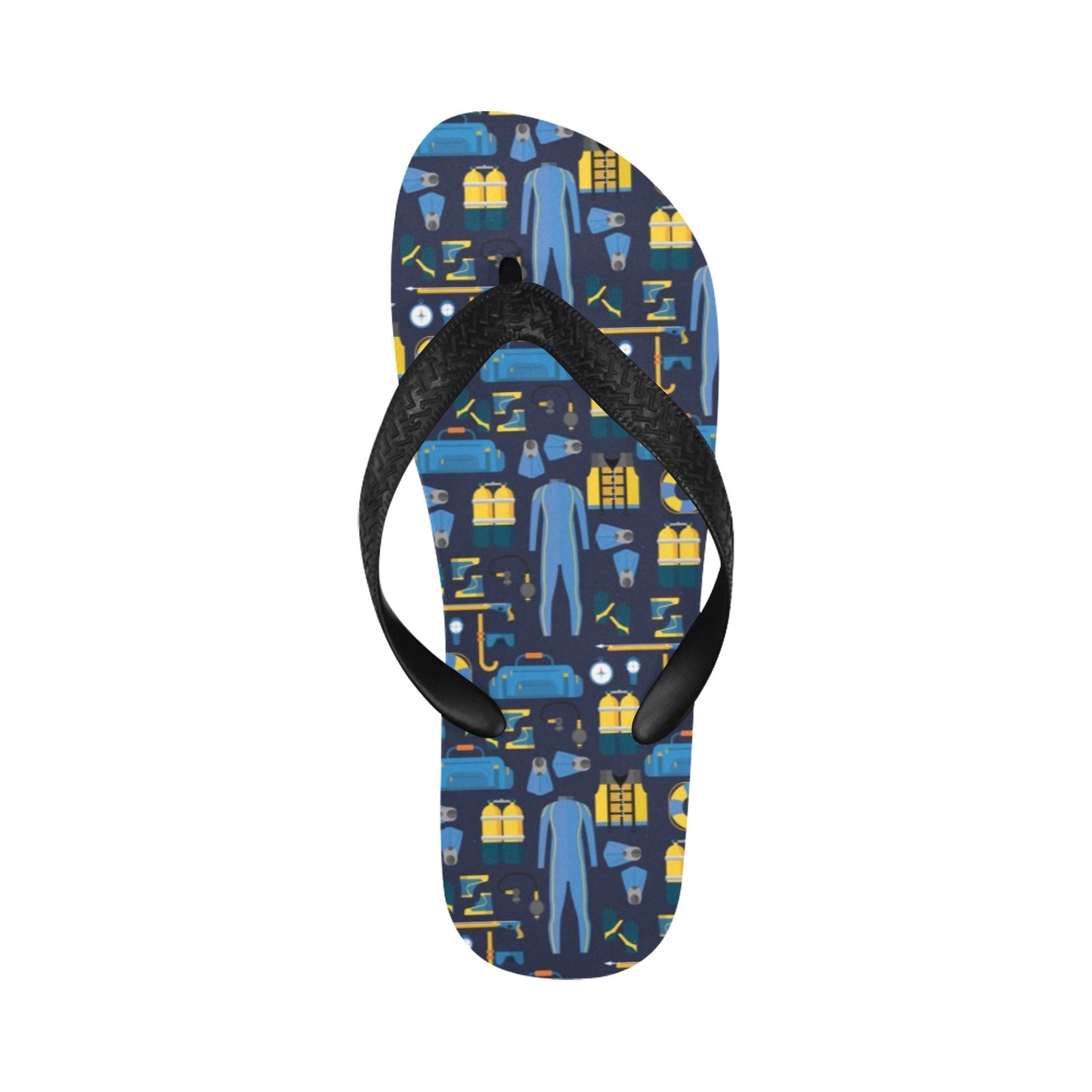 Scuba Equipment Print Design LKS305 Flip Flops