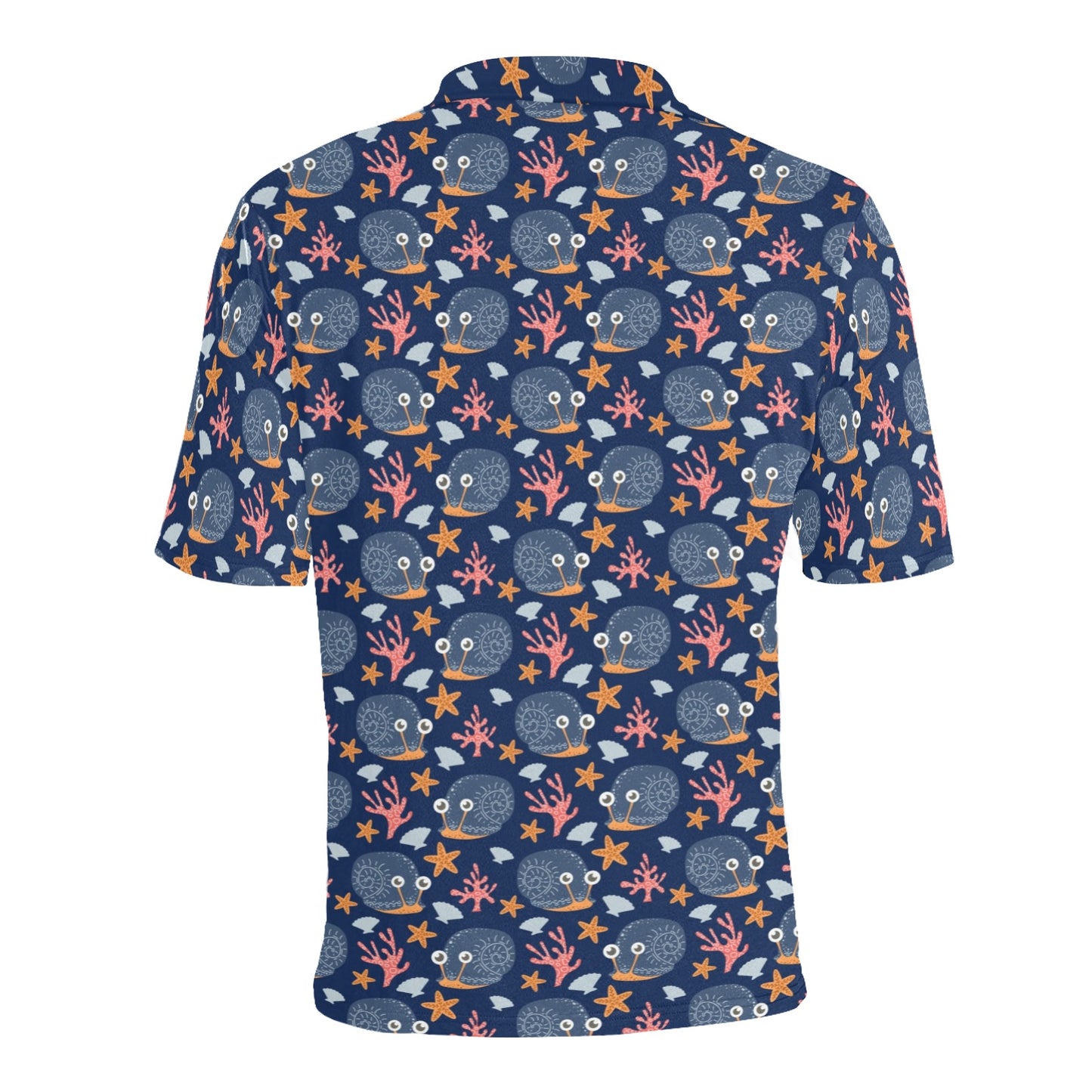 Snail Print Design LKS402 Men Polo Shirt