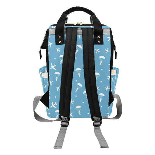 Skydiver Print Design LKS303 Diaper Bag Backpack