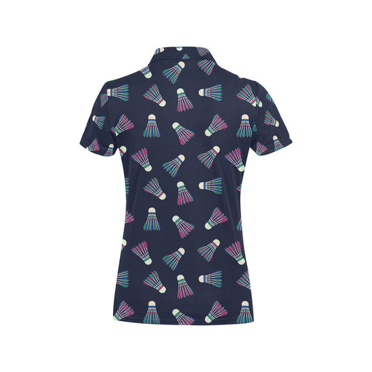Badminton Ball Pattern Print Design 02 Women's Polo Shirt